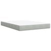 vidaXL Κρεβάτι Boxspring με Στρώμα Ανοιχτό Γκρι 140x190 εκ. Βελούδινο