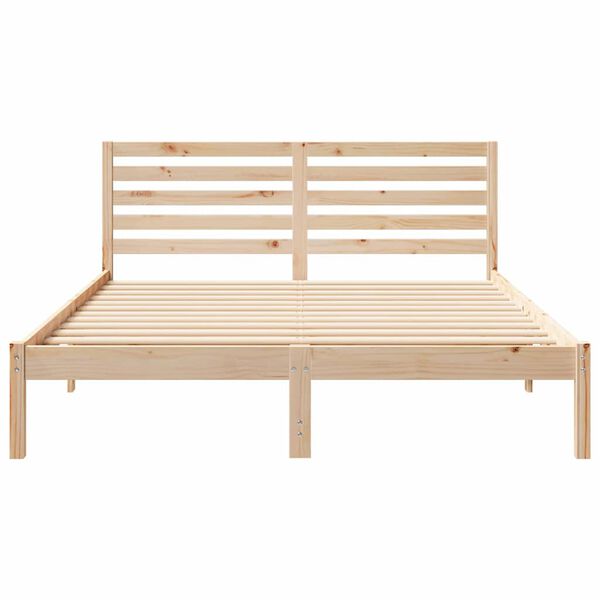 vidaXL Σκελετός Κρεβατιού Καφέ 160 x 200 cm Μασίφ ξύλο πεύκου