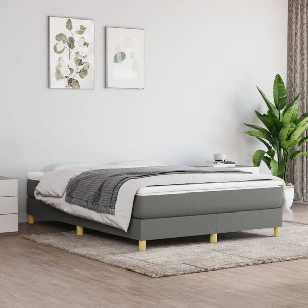 vidaXL &Kappa;&rho;&epsilon;&beta;ά&tau;&iota; Boxspring &mu;&epsilon; &Sigma;&tau;&rho;ώ&mu;&alpha; &Sigma;&kappa;&omicron;ύ&rho;&omicron; &Gamma;&kappa;&rho;&iota; 140x200 &epsilon;&kappa; &Upsilon;&phi;&alpha;&sigma;&mu;ά&tau;&iota;&nu;&omicron;