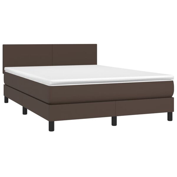 vidaXL &Kappa;&rho;&epsilon;&beta;ά&tau;&iota; Boxspring &mu;&epsilon; &Sigma;&tau;&rho;ώ&mu;&alpha; & LED &Kappa;&alpha;&phi;έ 140x190 &epsilon;&kappa;. &Sigma;&upsilon;&nu;&theta;. &Delta;έ&rho;&mu;&alpha;