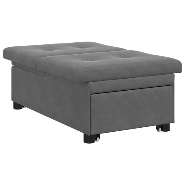 vidaXL Κρεβάτι καναπές Σκούρο Γκρι 67 x 194 x 82 εκ