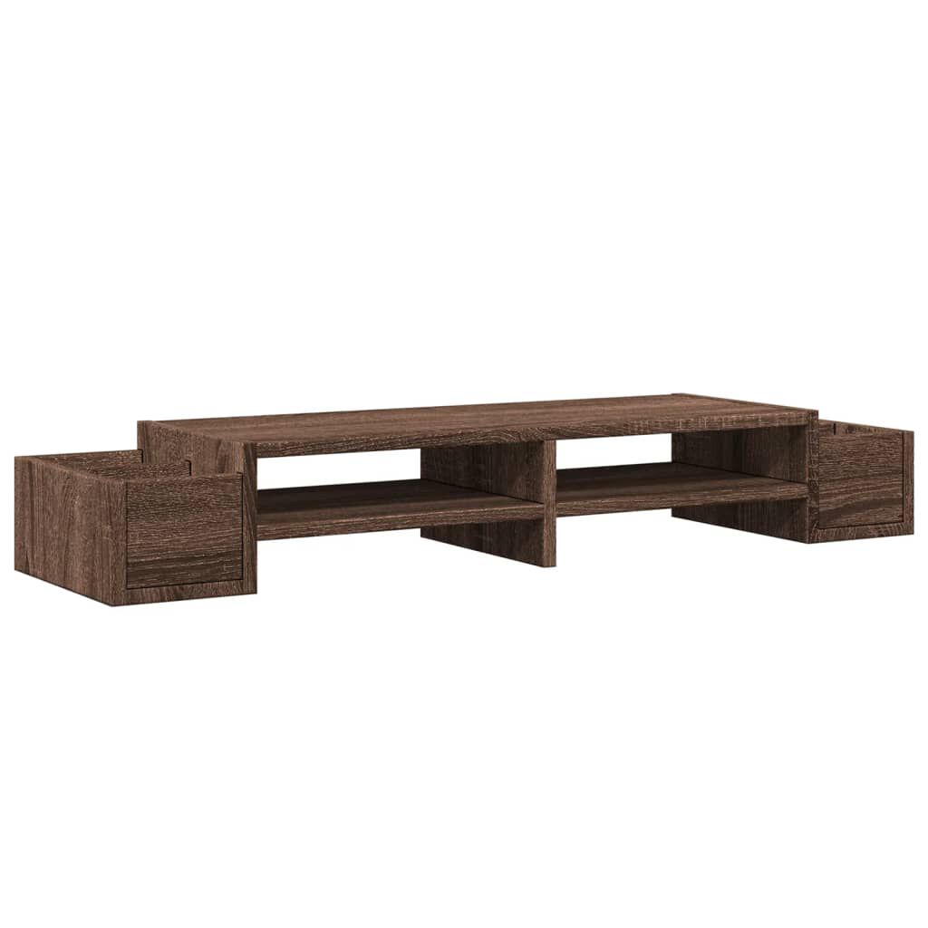 vidaXL Βάση Οθόνης με Αποθ. Καφέ Δρυς 100x27x15 εκ. Επεξεργ. Ξύλο