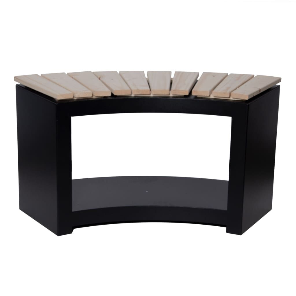 Esschert Design Παγκάκι με Αποθηκευτικό Χώρο για Ξύλα Καμπυλωτό
