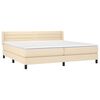 vidaXL &Kappa;&rho;&epsilon;&beta;ά&tau;&iota; Boxspring &mu;&epsilon; &Sigma;&tau;&rho;ώ&mu;&alpha; &Kappa;&rho;&epsilon;&mu; 200x200 &epsilon;&kappa;. &Upsilon;&phi;&alpha;&sigma;&mu;ά&tau;&iota;&nu;&omicron;