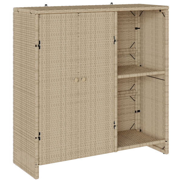 vidaXL Ντουλάπα Αποθήκευσης Μπεζ 100x36x102 εκ Ρατάν