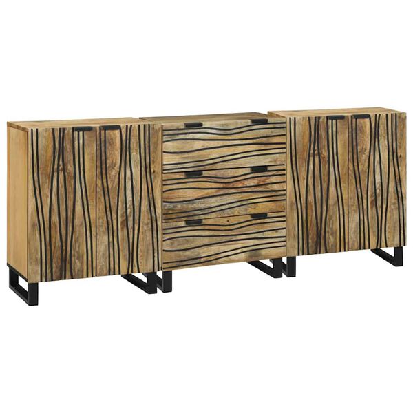 vidaXL Σετ Επίπλων Μπάνιου με συρτάρι 3 pcs Καφέ 180 x 33 x 75 εκ.