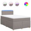 vidaXL Κρεβάτι Boxspring με Στρώμα Taupe 120x190 εκ. Υφασμάτινο