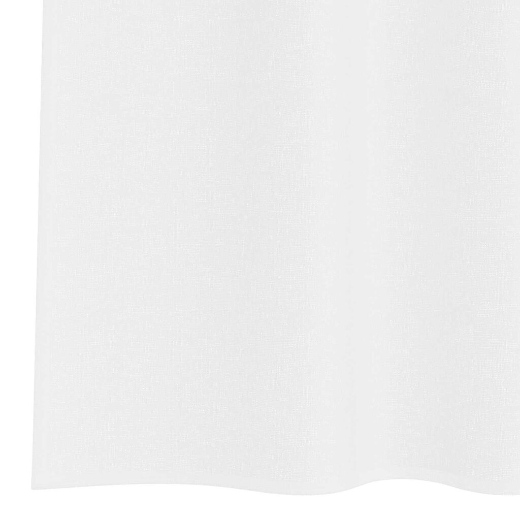 vidaXL Κουρτίνες με κουρτίνες 2 pcs Λευκό 140 x 225 cm Πολυεστέρας