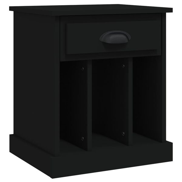 vidaXL Κομοδίνο Μαύρο 43x36x50 εκ.