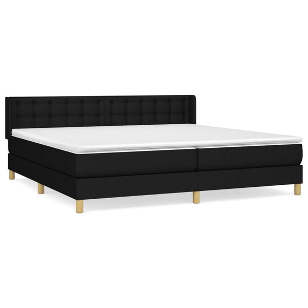 vidaXL &Kappa;&rho;&epsilon;&beta;ά&tau;&iota; Boxspring &mu;&epsilon; &Sigma;&tau;&rho;ώ&mu;&alpha; &Mu;&alpha;ύ&rho;&omicron; 180x200 &epsilon;&kappa;. &Upsilon;&phi;&alpha;&sigma;&mu;ά&tau;&iota;&nu;&omicron;