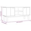 vidaXL Έπιπλο Τηλεόρασης OTTA Καφέ/Λευκό 113,5x43x57 εκ. Μασίφ Πεύκο