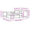 vidaXL Τραπεζάκι Σαλονιού Γκρι Sonoma 107 x 107 x 40 εκ. Επεξεργ. Ξύλο