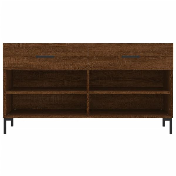 vidaXL Παπουτσοθήκη Καφέ Δρυς 102 x 35 x 55 εκ. από Επεξεργασμένο Ξύλο