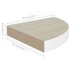 vidaXL Ράφια Τοίχου Γωνιακά 4 τεμ. Δρυς/Λευκό 35x35x3,8 εκ από MDF