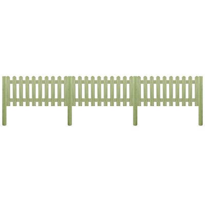 vidaXL Φράχτης Κήπου 5,1 μ. 130 εκ. 6/9 εκ. Εμποτισμένο Ξύλο Πεύκου