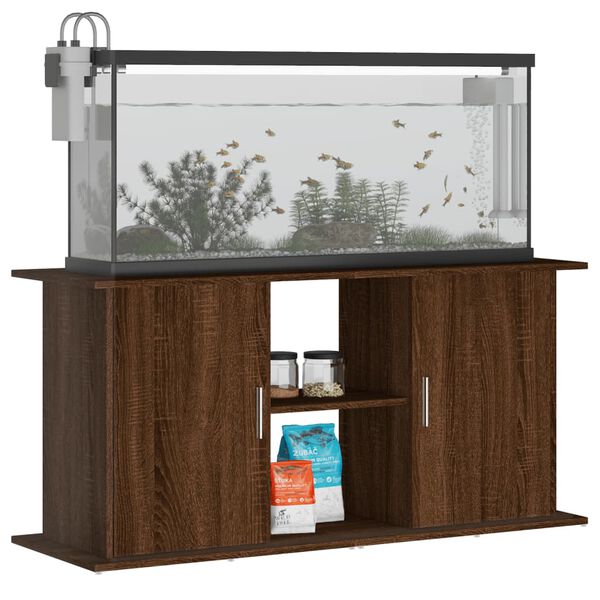 vidaXL Βάση Ενυδρείου Καφέ Δρυς 121x41x58 εκ. από Επεξεργασμένο Ξύλο