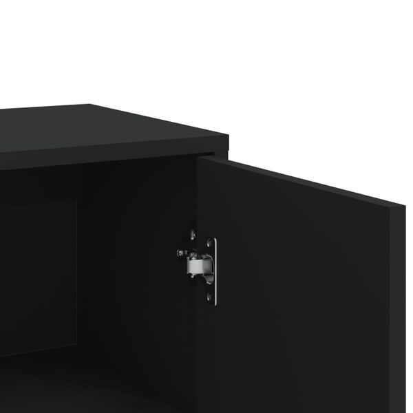 vidaXL Βοηθητικά Ντουλάπια 2 τεμ. Μαύρη 60 x 31 x 84 εκ. Επεξεργ. Ξύλο