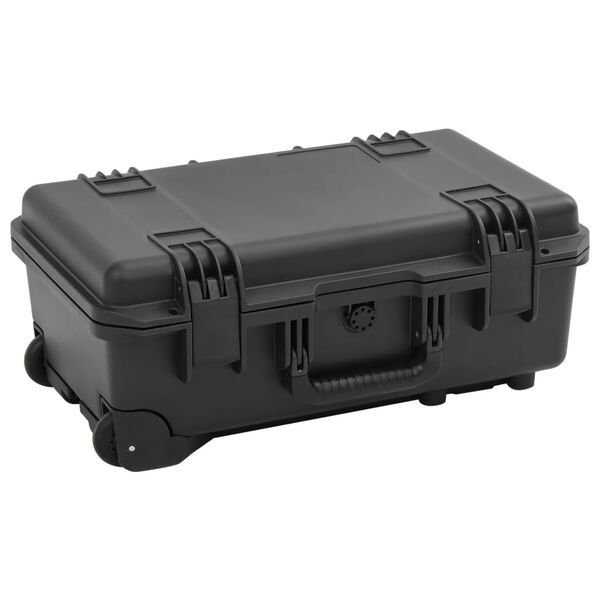 vidaXL Θήκη Πτήσης Φορητή Μαύρη 55x35x22,5 εκ. από Πολυπροπυλένιο