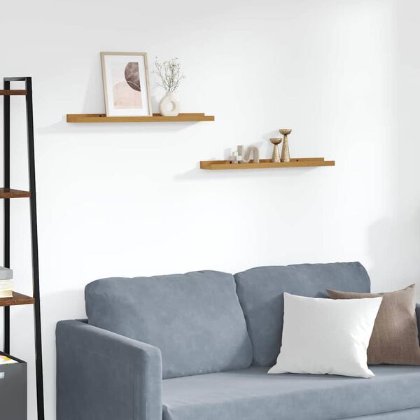 vidaXL &Rho;ά&phi;&iota; &Tau;&omicron;ί&chi;&omicron;&upsilon; &mu;&epsilon; &rho;ά&phi;&iota; 2 pcs &Mu;&pi;&epsilon;&zeta; 60 x 9 x 3 cm &Epsilon;&pi;&epsilon;&xi;&epsilon;&rho;&gamma;&alpha;&sigma;&mu;έ&nu;&omicron; &xi;ύ&lambda;&omicron;