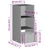 vidaXL Ντουλάπι Αποθήκευσης Κήπου Γκρι 50x55x115 εκ. Συνθετικό Ρατάν