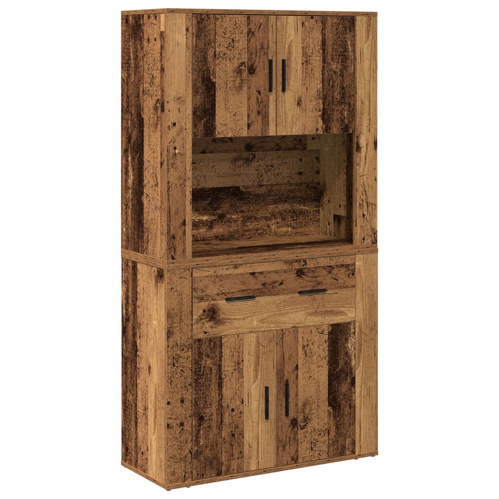 vidaXL Υψηλό ντουλάπι Παλαιού Ξύλου 80x33x150 cm Κατασκευασμένο Υλικό