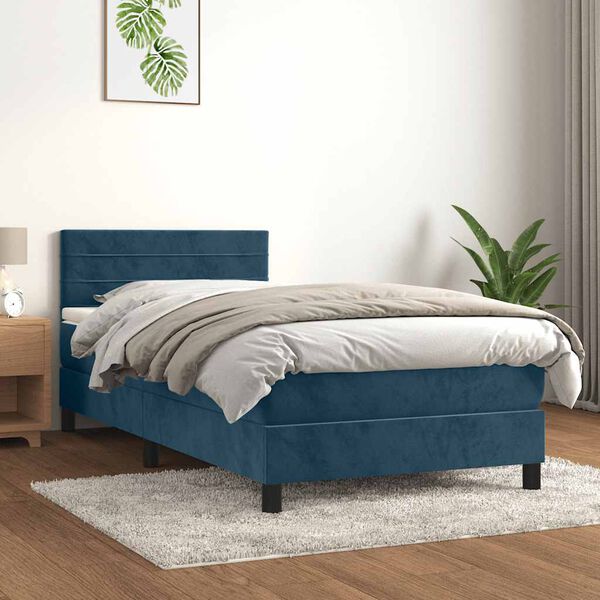 vidaXL &Kappa;&rho;&epsilon;&beta;ά&tau;&iota; Boxspring &mu;&epsilon; &Sigma;&tau;&rho;ώ&mu;&alpha; &Sigma;&kappa;&omicron;ύ&rho;&omicron; &Mu;&pi;&lambda;&epsilon; 100x200 &epsilon;&kappa;. &Beta;&epsilon;&lambda;&omicron;ύ&delta;&iota;&nu;&omicron;