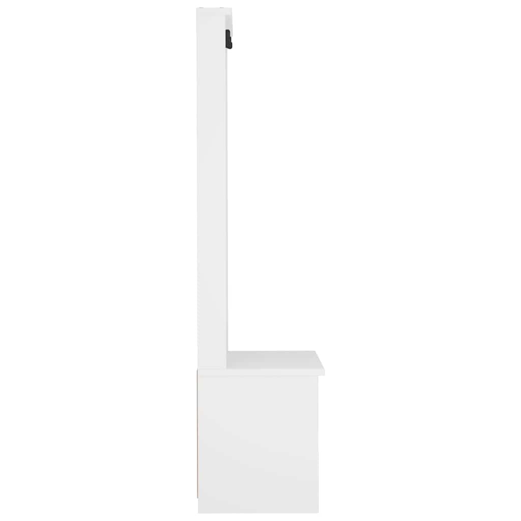 vidaXL Δέντρο χωλ SANDENS Λευκό 87x40x159,5 εκ. Πεύκο μασίφ ξύλο