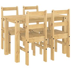 vidaXL Σετ Τραπεζαρίας 5 Τεμαχίων Panama από Μασίφ Ξύλο Πεύκου