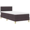 vidaXL Κρεβάτι box spring με στρώμα με στρώμα Σκούρο καφέ Σκούρο καφέ