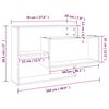 vidaXL Ράφι Τοίχου Καπνιστή Δρυς 104 x 20 x 58,5 εκ. από Επεξεργ. Ξύλο