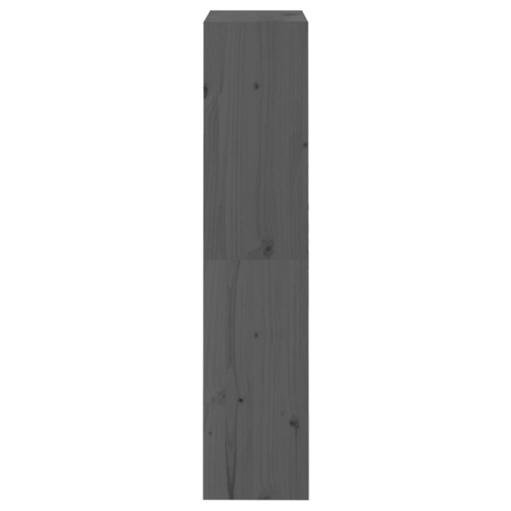 vidaXL Βιβλιοθήκη/Διαχωριστικό Χώρου Γκρι 60x30x135,5 εκ. Μασίφ Πεύκο