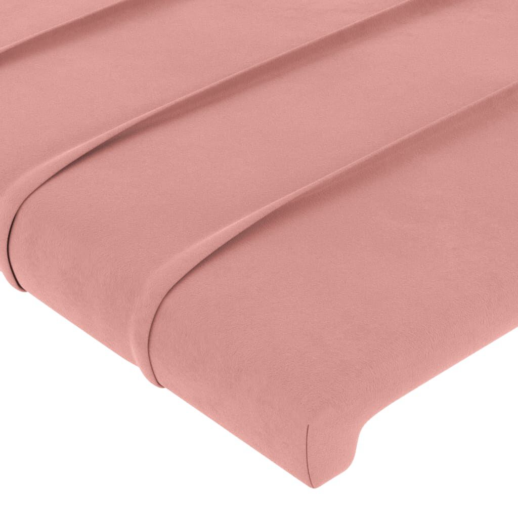 vidaXL Κεφαλάρι με Πτερύγια Ροζ 103x23x118/128 εκ. Βελούδινο