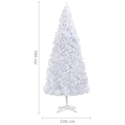 vidaXL Χριστουγεν Δέντρο Τεχν. Προφωτισμένο με Μπάλες Λευκό 500εκ.