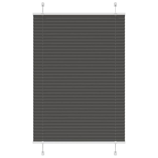 vidaXL Πλισέ περσίδα Μαύρο 95x100 cm Πλάτος υφάσματος 94,4 cm