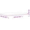 VidaXL Επιφάνεια Εργασίας 110x(50-55)x2,5 εκ. από Μασίφ Ξύλο Οξιάς