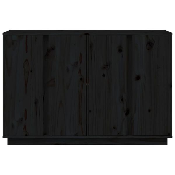 vidaXL Ντουλάπι Μαύρος 120x35x80 εκ. από Μασίφ Ξύλο Πεύκου