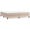 vidaXL Κρεβάτι Boxspring με Στρώμα Καπουτσίνο 200x200εκ.από Συνθ.Δέρμα