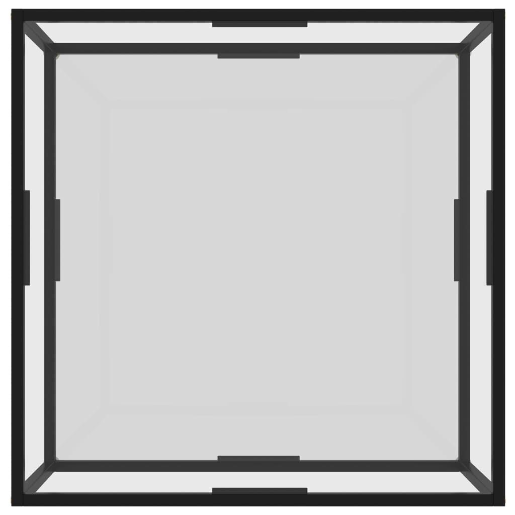 vidaXL Τραπεζάκι Σαλονιού Διαφανές 80 x 80 x 35 εκ. από Ψημένο Γυαλί