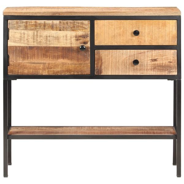 vidaXL Κονσόλα 85 x 30 x 80 εκ. από Ακατέργαστο Ξύλο Μάνγκο
