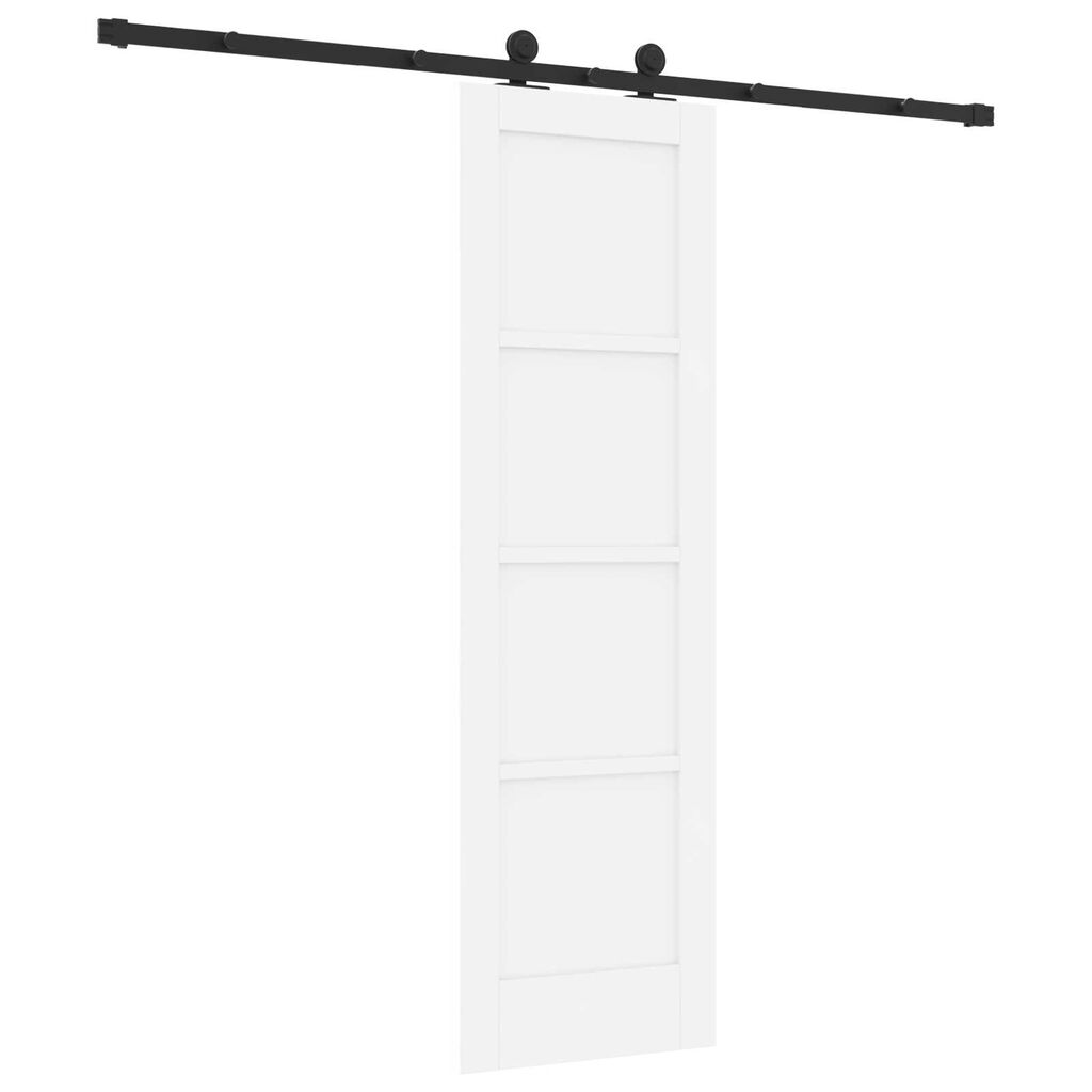 vidaXL Συρόμενη Πόρτα ORKDAL Λευκό και μαύρο 61 x 198.5 εκ.