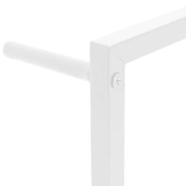 vidaXL Βάση για Πετσέτες Επιτοίχια Λευκή 60 x 10 x 116 εκ. Ατσάλινη