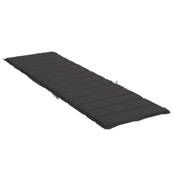 vidaXL Μαξιλάρι Ξαπλώστρας Μαύρο 200 x 70 x 3 εκ. από Ύφασμα Oxford