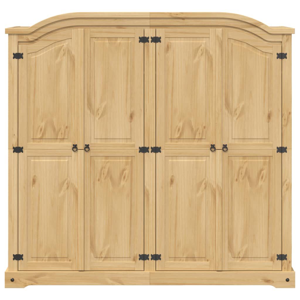 vidaXL Ντουλάπα Corona 194x52x186 εκ. από Μασίφ Ξύλο Πεύκου