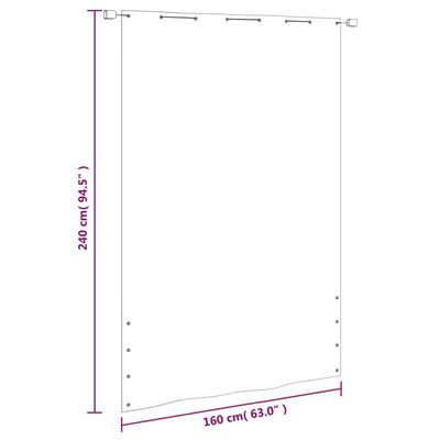 vidaXL Διαχωριστικό Βεράντας Ανοιχτό Πράσινο 160x240 εκ. Ύφασμα Oxford