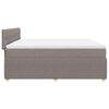 vidaXL &Kappa;&rho;&epsilon;&beta;ά&tau;&iota; Boxspring &mu;&epsilon; &Sigma;&tau;&rho;ώ&mu;&alpha; Taupe 200x200 &epsilon;&kappa;. &Upsilon;&phi;&alpha;&sigma;&mu;ά&tau;&iota;&nu;&omicron;