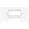 vidaXL Γραφείο Λευκό 140 x 50 x 75 εκ. από Επεξεργασμένο Ξύλο