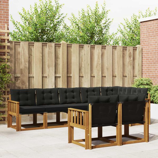 vidaXL &Sigma;&epsilon;&iota;&rho;ά &Kappa;&alpha;&nu;&alpha;&pi;έ &Epsilon;&xi;&omega;&tau;&epsilon;&rho;&iota;&kappa;&omicron;ύ &mu;&epsilon; &mu;&alpha;&xi;&iota;&lambda;ά&rho;&iota; 8 pcs &Phi;&upsilon;&sigma;&iota;&kappa;ό &kappa;&alpha;&iota; &Mu;&alpha;ύ&rho;&omicron;