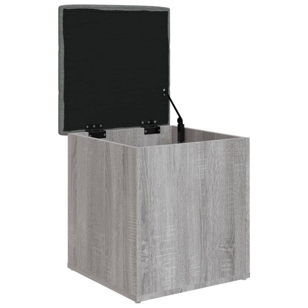 vidaXL Παγκάκι Αποθήκευσης Γκρι Sonoma 42x42x45 εκ. Επεξεργασμένο Ξύλο