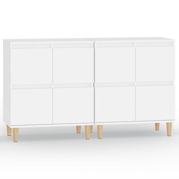 vidaXL Ντουλάπια 2 τεμ. Λευκά 60 x 35 x 70 εκ. από Επεξεργασμένο Ξύλο