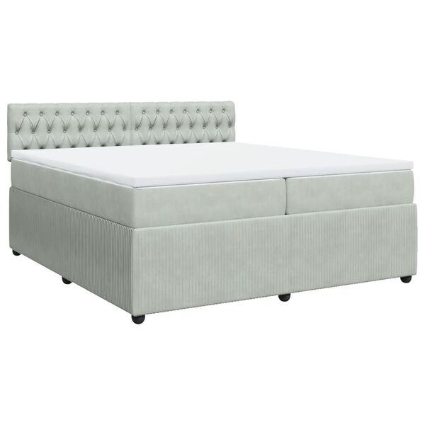 vidaXL &Kappa;&rho;&epsilon;&beta;ά&tau;&iota; Boxspring &mu;&epsilon; &Sigma;&tau;&rho;ώ&mu;&alpha; &Alpha;&nu;&omicron;&iota;&chi;&tau;ό &Gamma;&kappa;&rho;&iota; 200x200 &epsilon;&kappa;. &Beta;&epsilon;&lambda;&omicron;ύ&delta;&iota;&nu;&omicron;